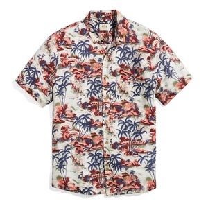 NWT Marine Layer Tropical Linen Shirt in Multicolor Tropical Print